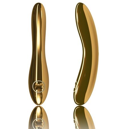 LELO Inez — Vibrador de metal bañado en oro de 24 quilates (Dorado)