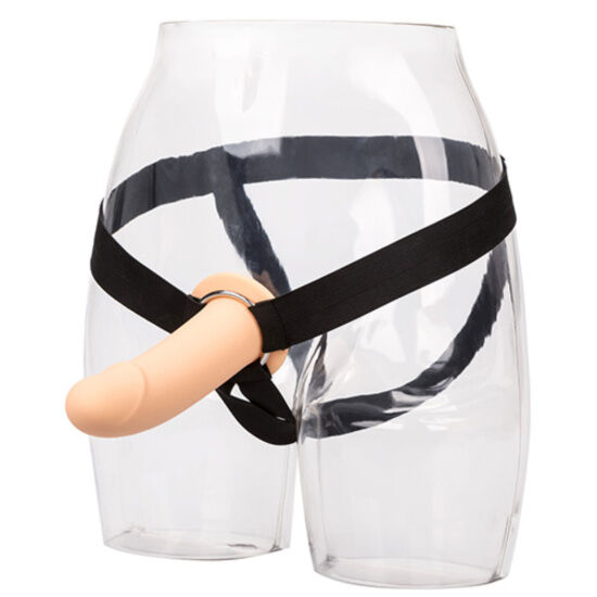 CalExotics — Arnés con dildo hueco de silicona realista (Natural)