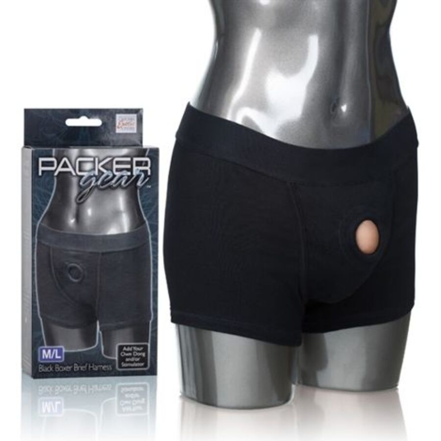 CalExotics Packer Gear — Arnés bóxer para packer o dildo, talla M/L