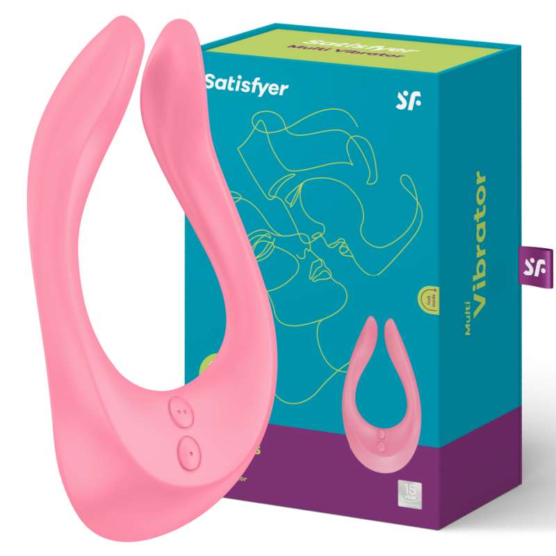 Satisfyer Partner Multifun 2 — Vibrador flexible en U para parejas