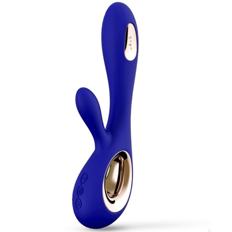 LELO Soraya Wave — Vibrador rabbit con movimiento de vaivén (Azul medianoche)