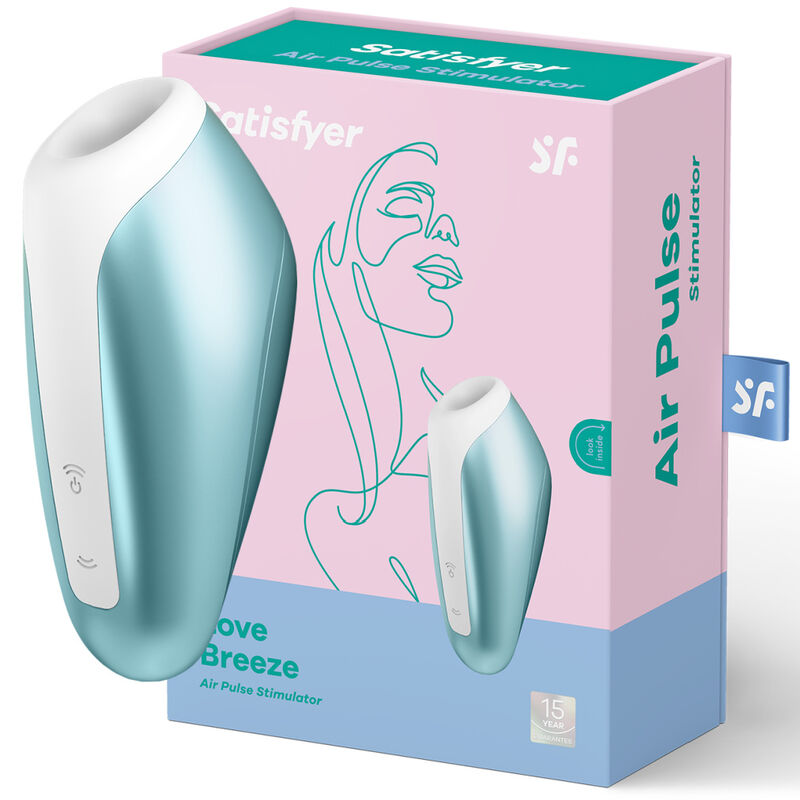 Satisfyer Love Breeze — Succionador de clítoris ergonómico (Azul hielo)